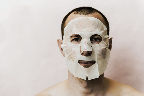 man with face mask